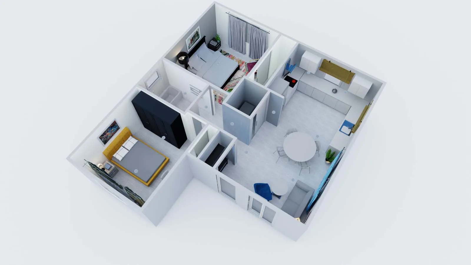 750 square foot ADU floor plan