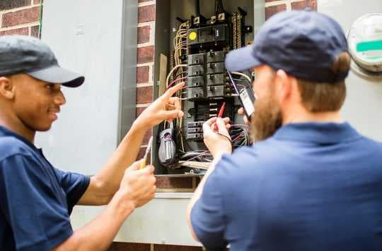electrician working on wiring