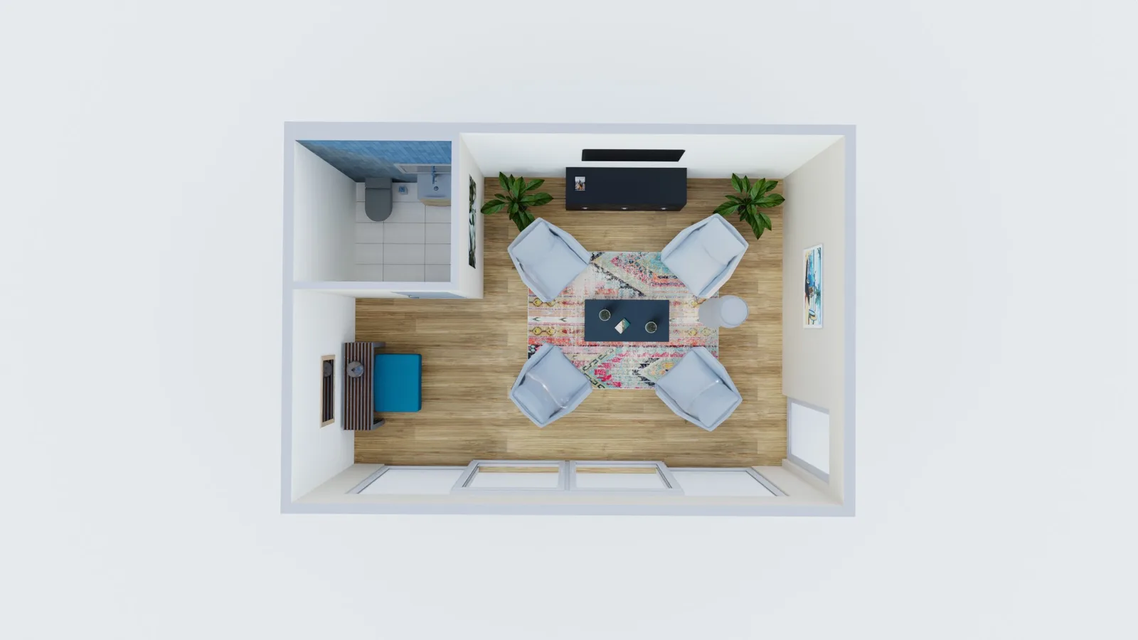330 sf guest house or shed plan