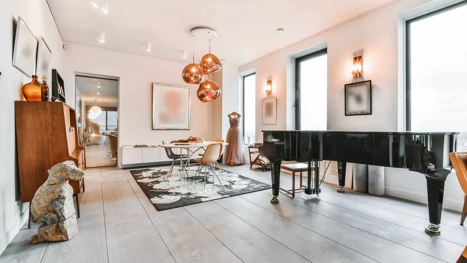 Music studio inside a modern shed