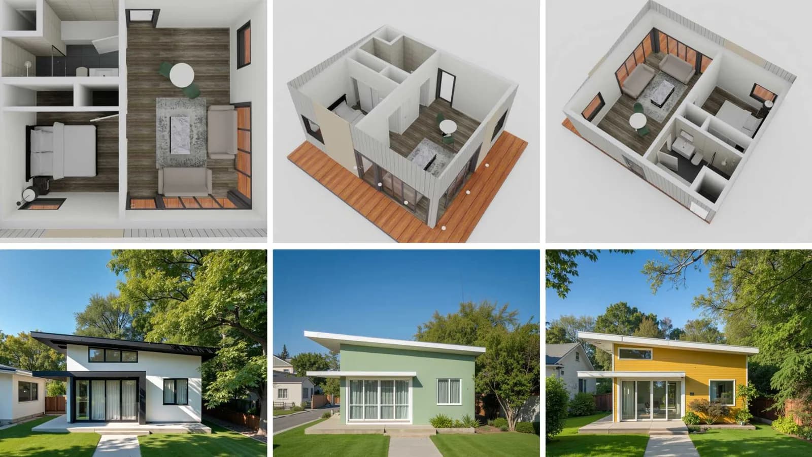 1 bed 1 bath 500 sq ft Prefabricated ADU