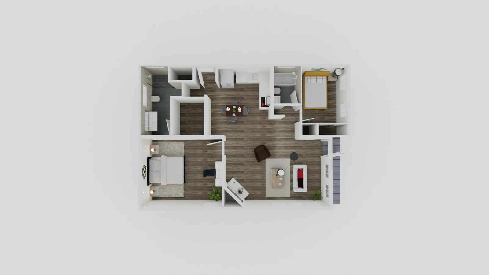 1000 sq ft prefab ADU floor plan