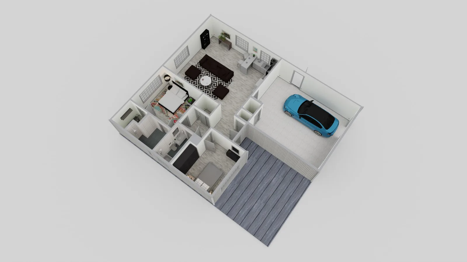 1200 sq ft ADU with garage