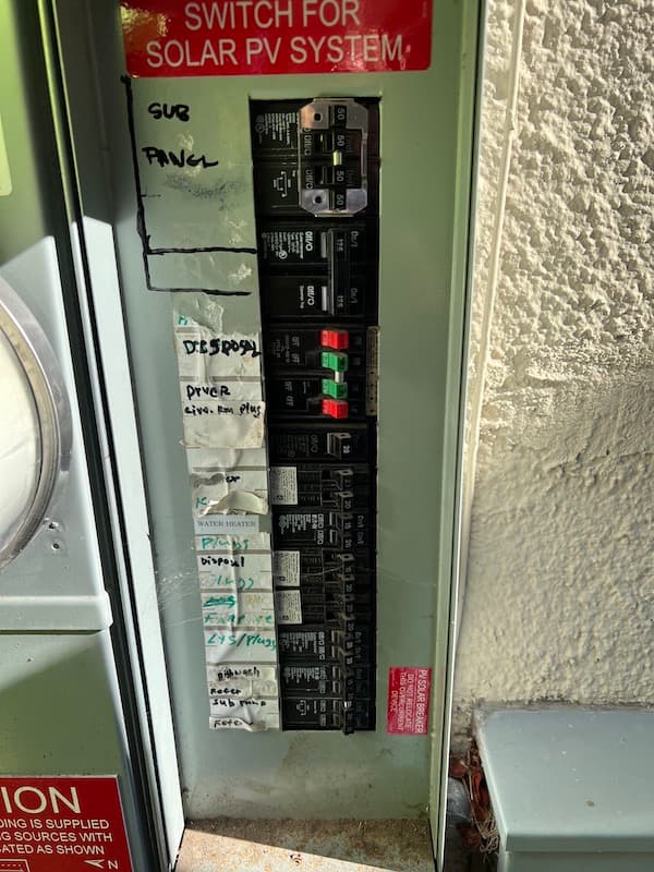125A electrical panel