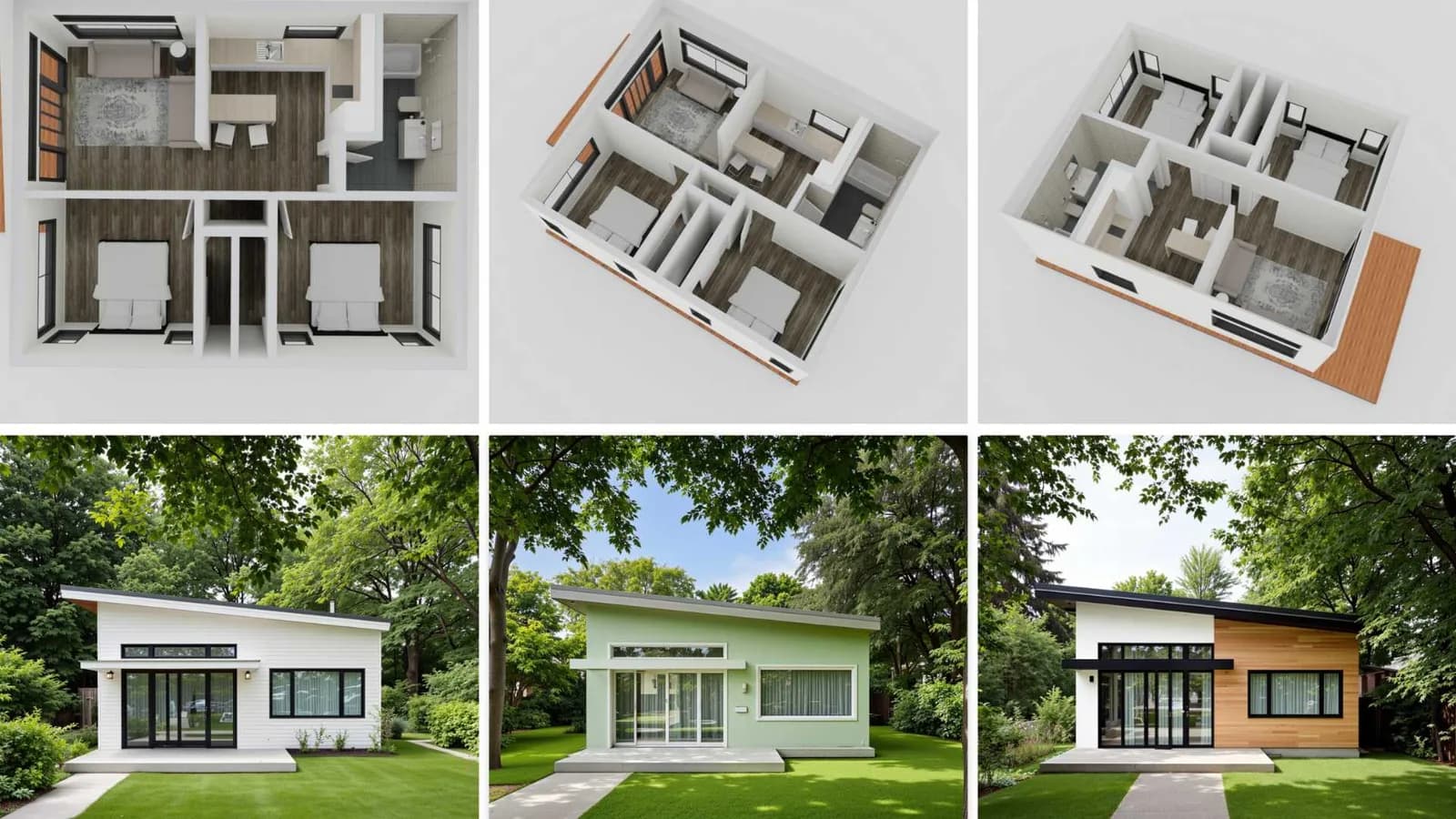 2 bed 1 bath 750 sq ft Prefabricated ADU