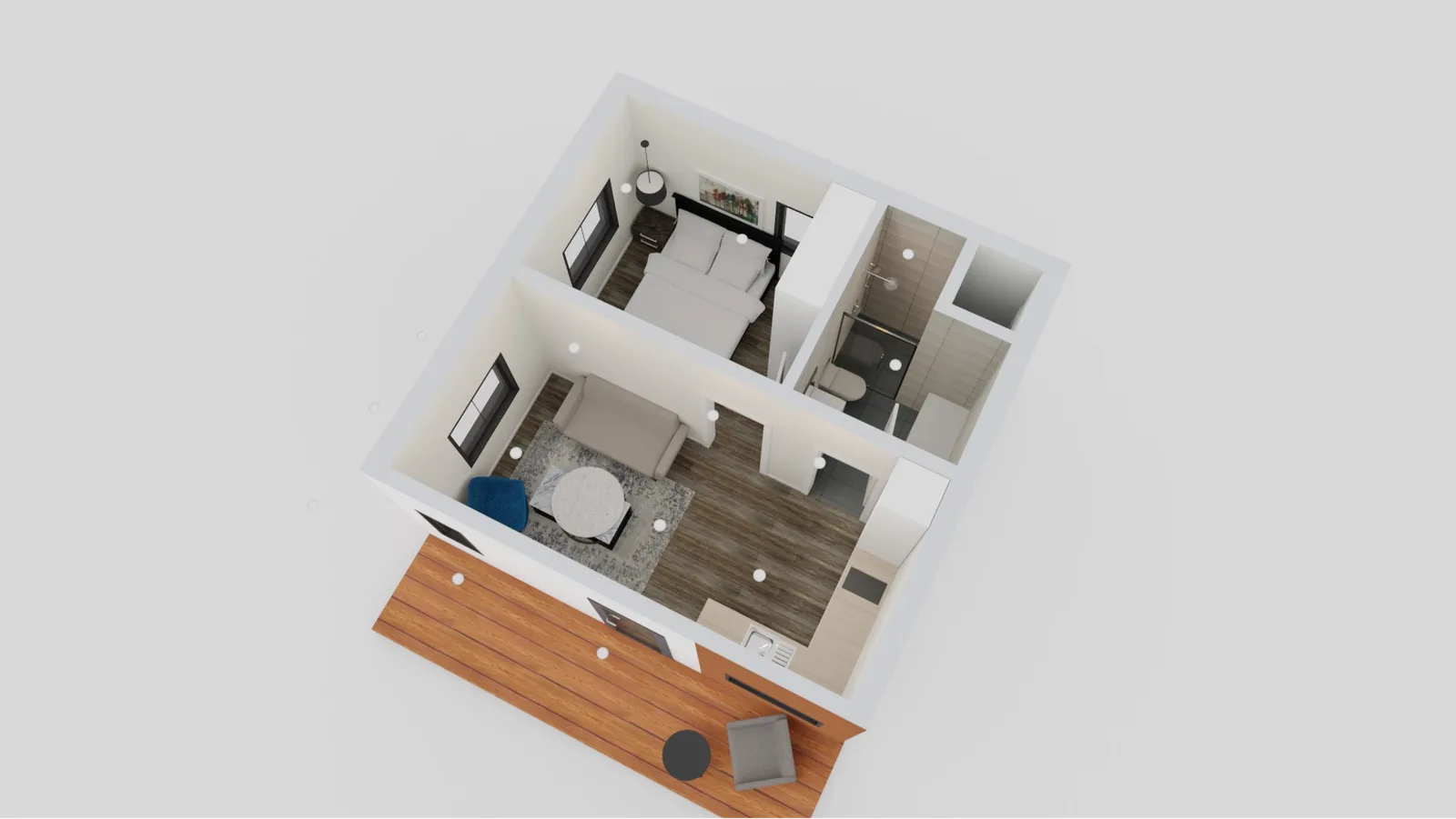 400 sq ft adu 1 bd/ 1 bath
