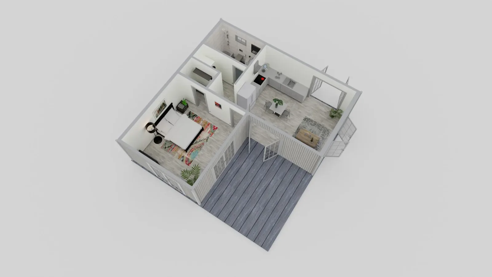 600 sq ft adu 1 bd 1 bath