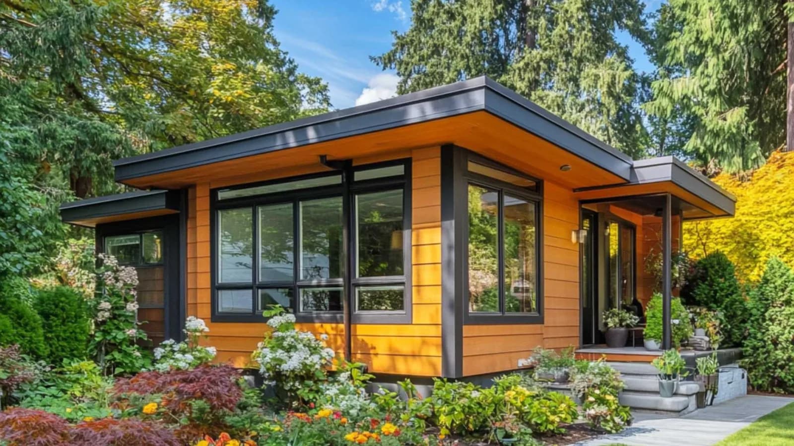 500 square feet prefab ADU studio used as a home office