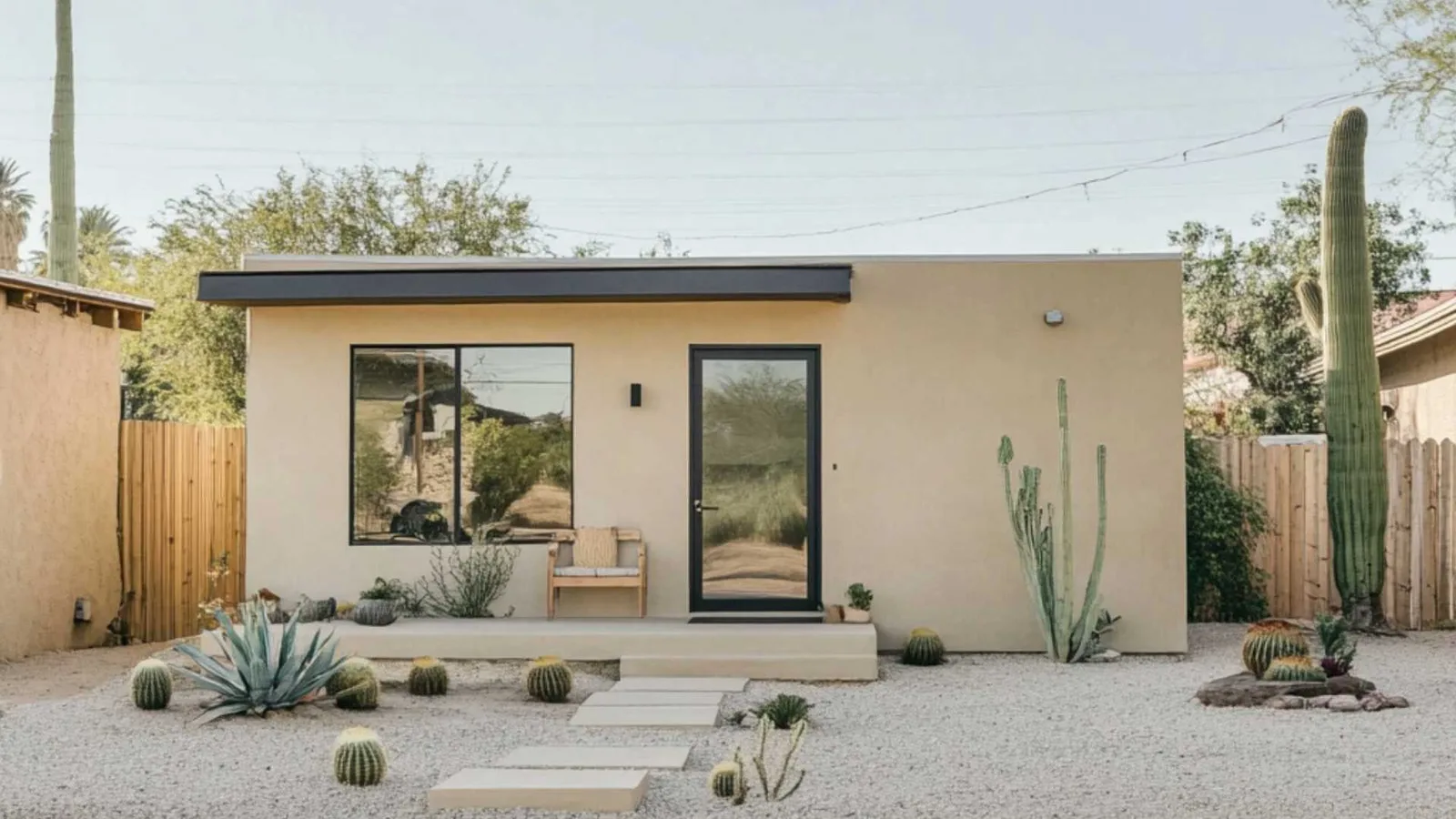 Modern prefab ADU house exterior concept