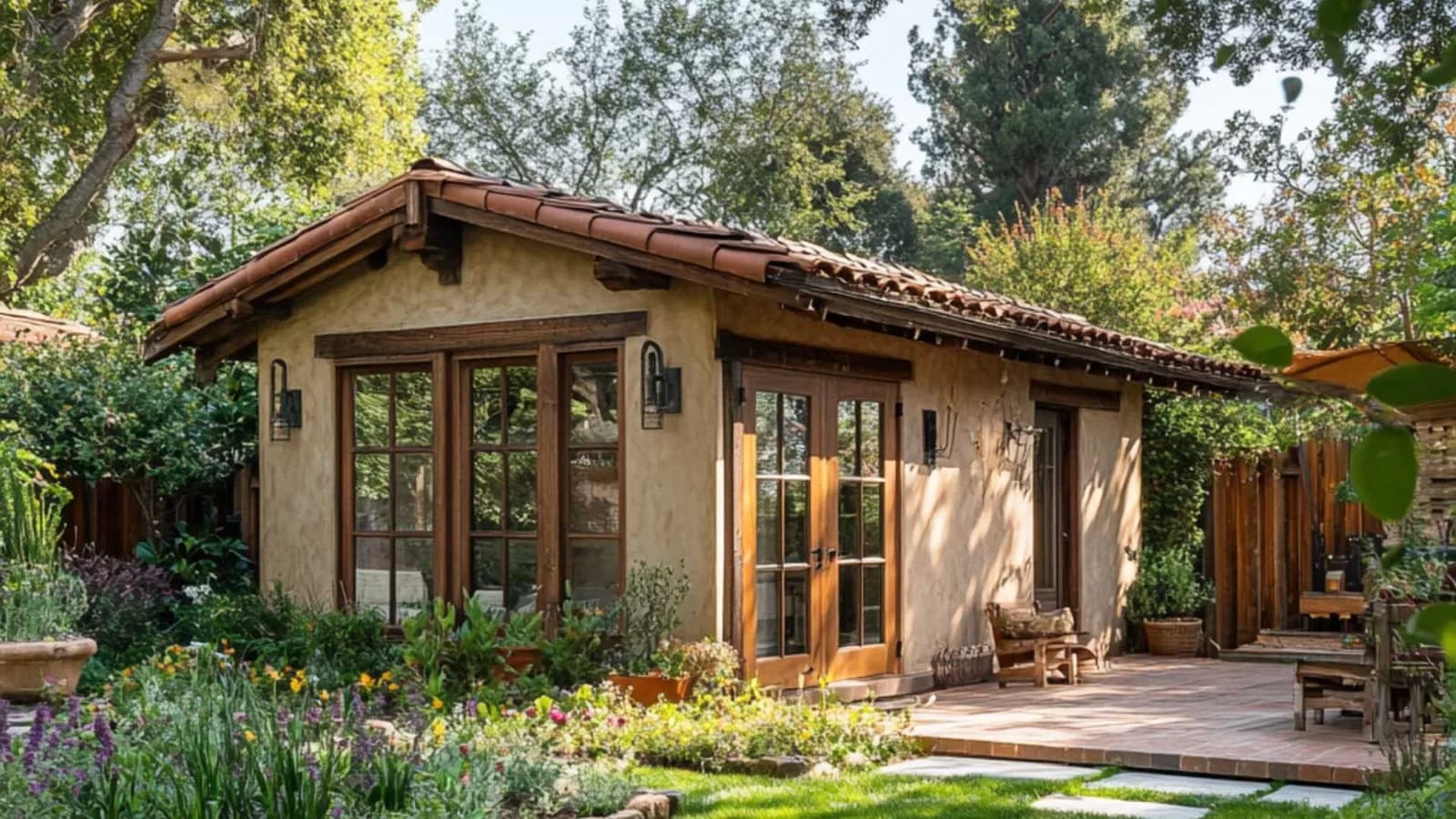 ADU in real estate — Option #3: stucco with clay tile roof