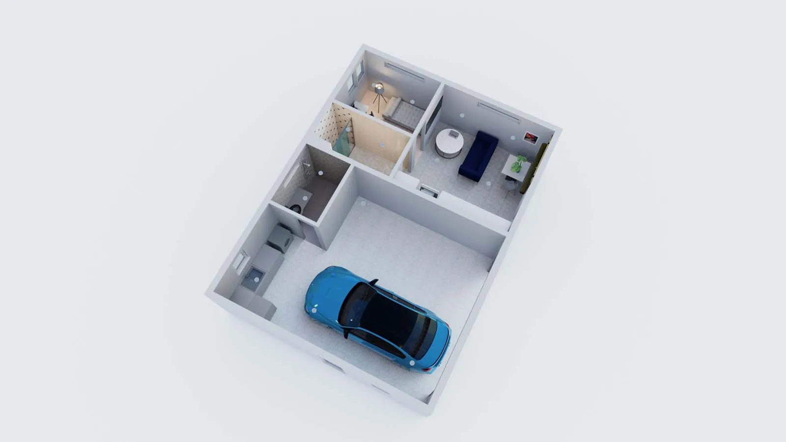 ADU accessory dwelling unit with an attached garage