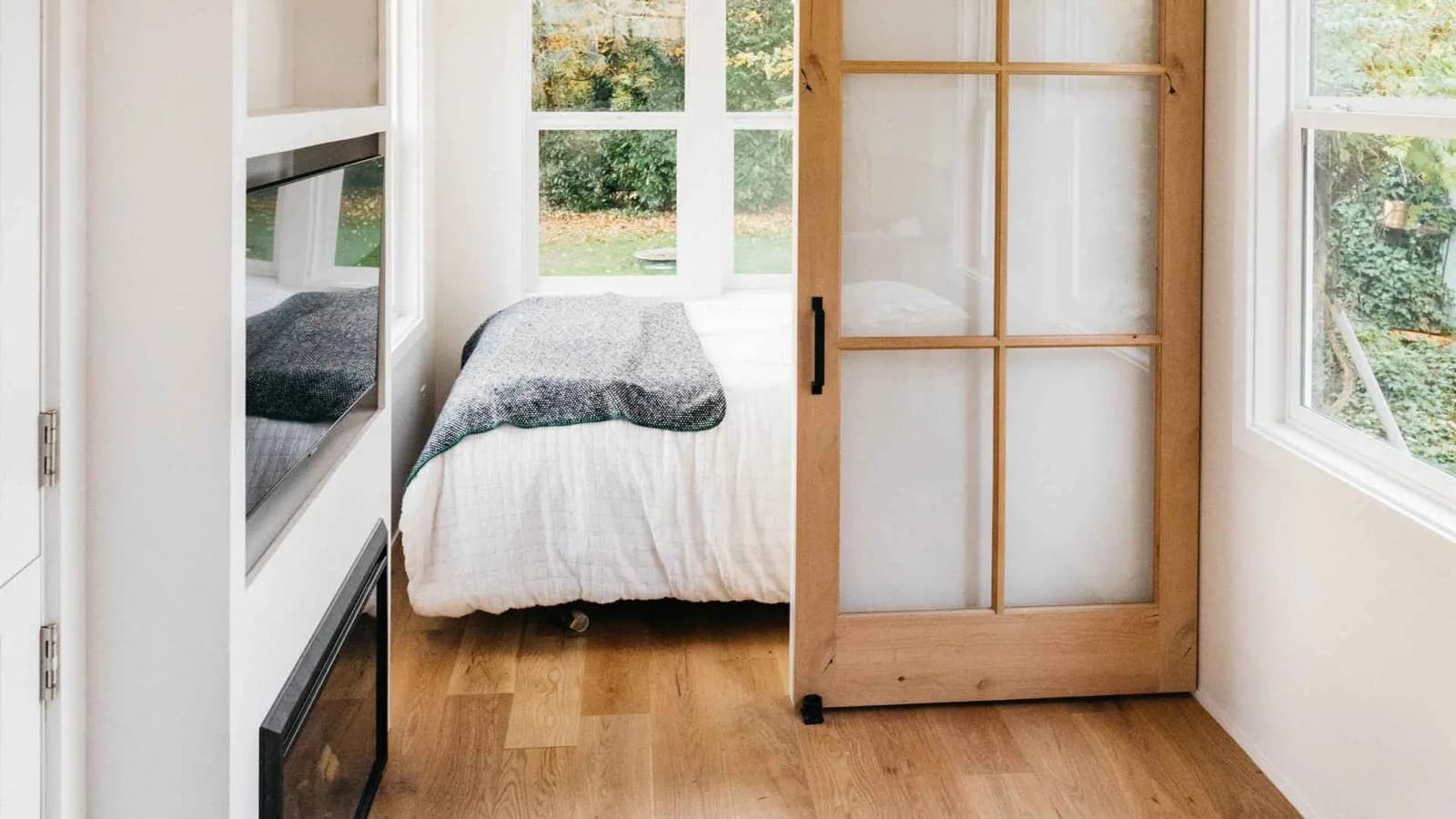 bed in tiny home
