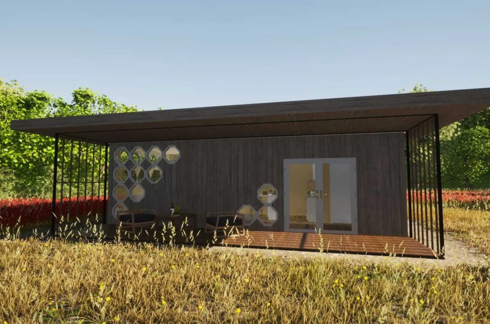 Backyard shed used as a small house