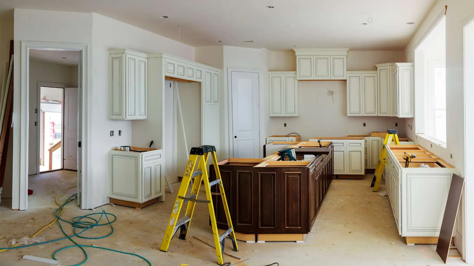 cabinets of different levels