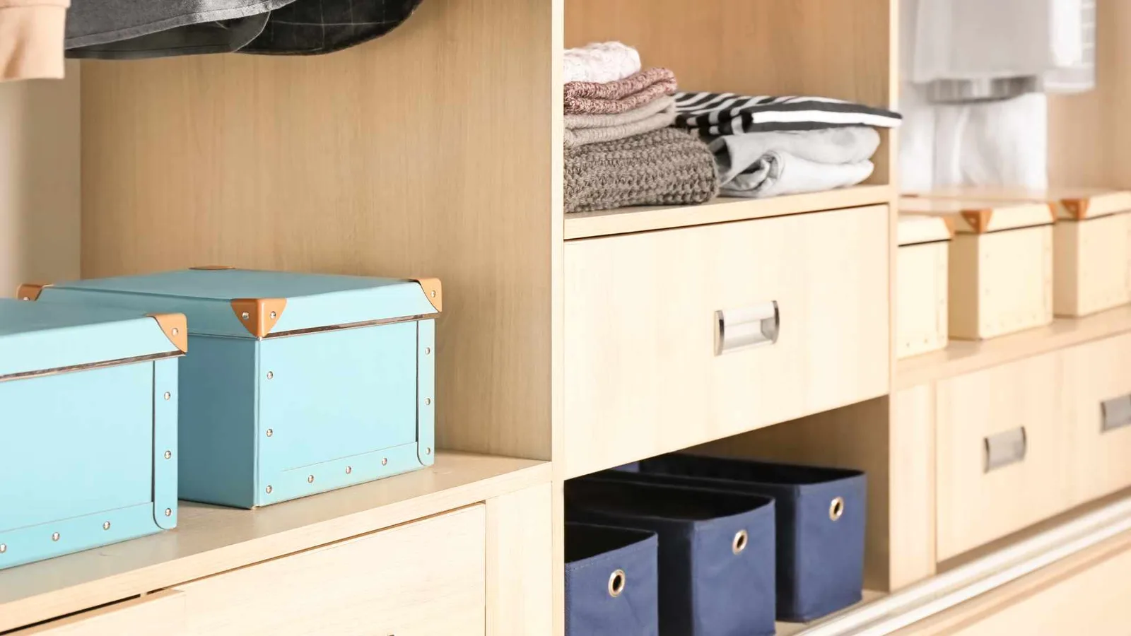 Containers in a closet