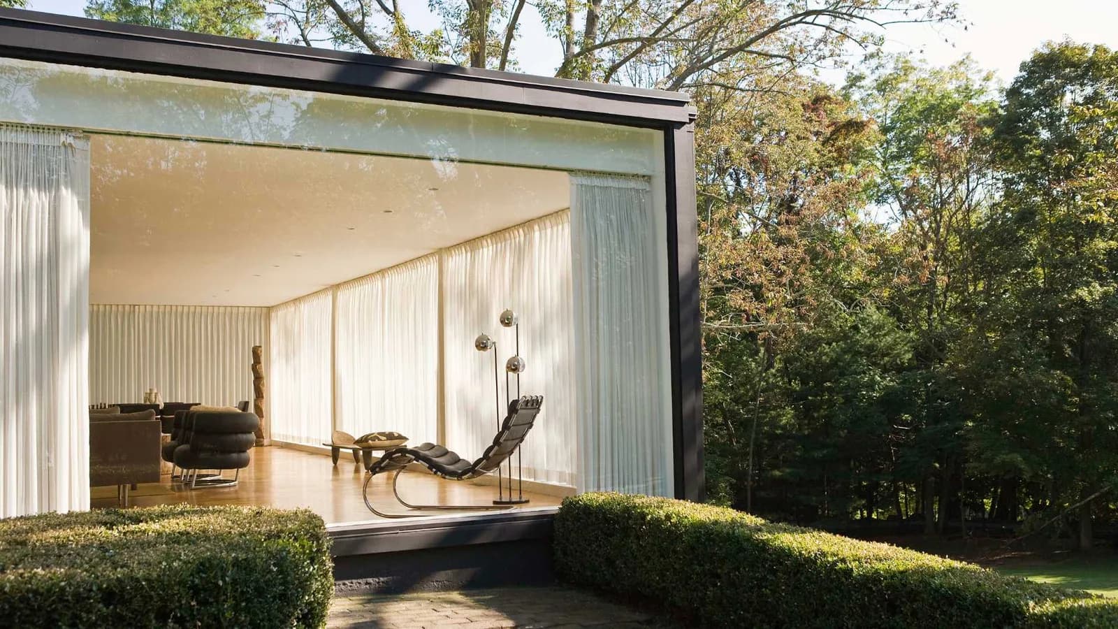 contemporary backyard house