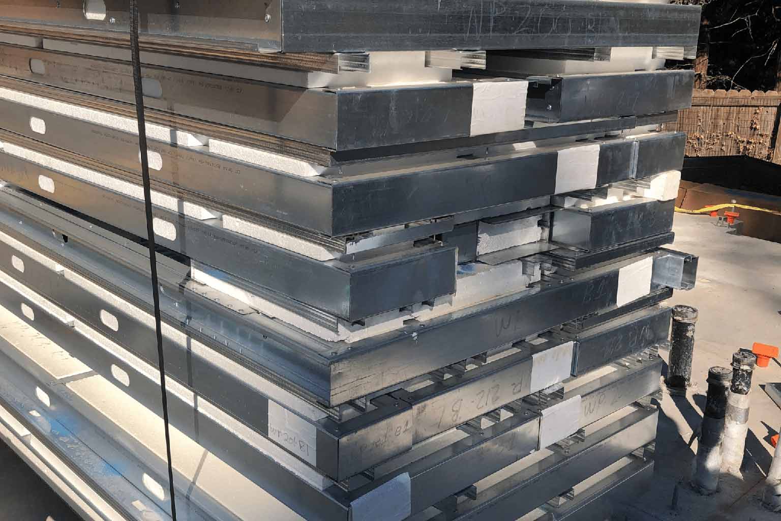 Delivery of wall frames for prefab project
