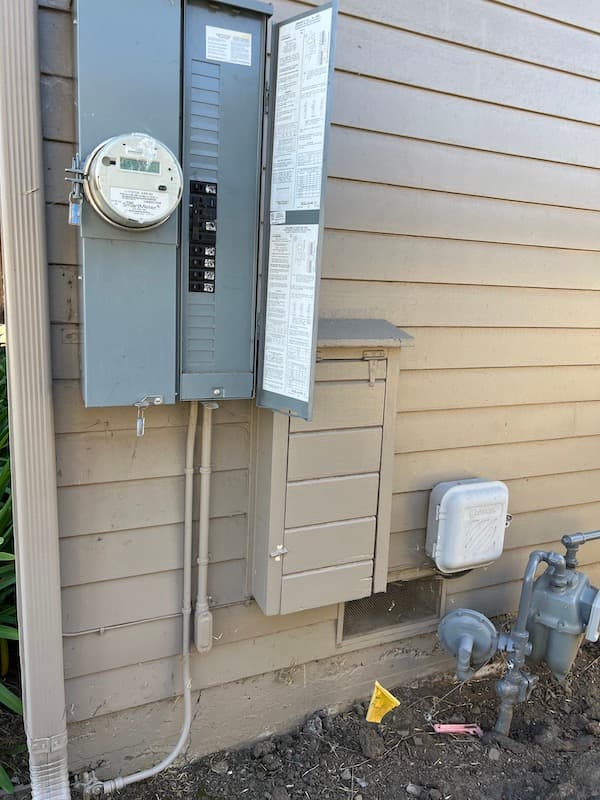 electrical panel too close to gas meter