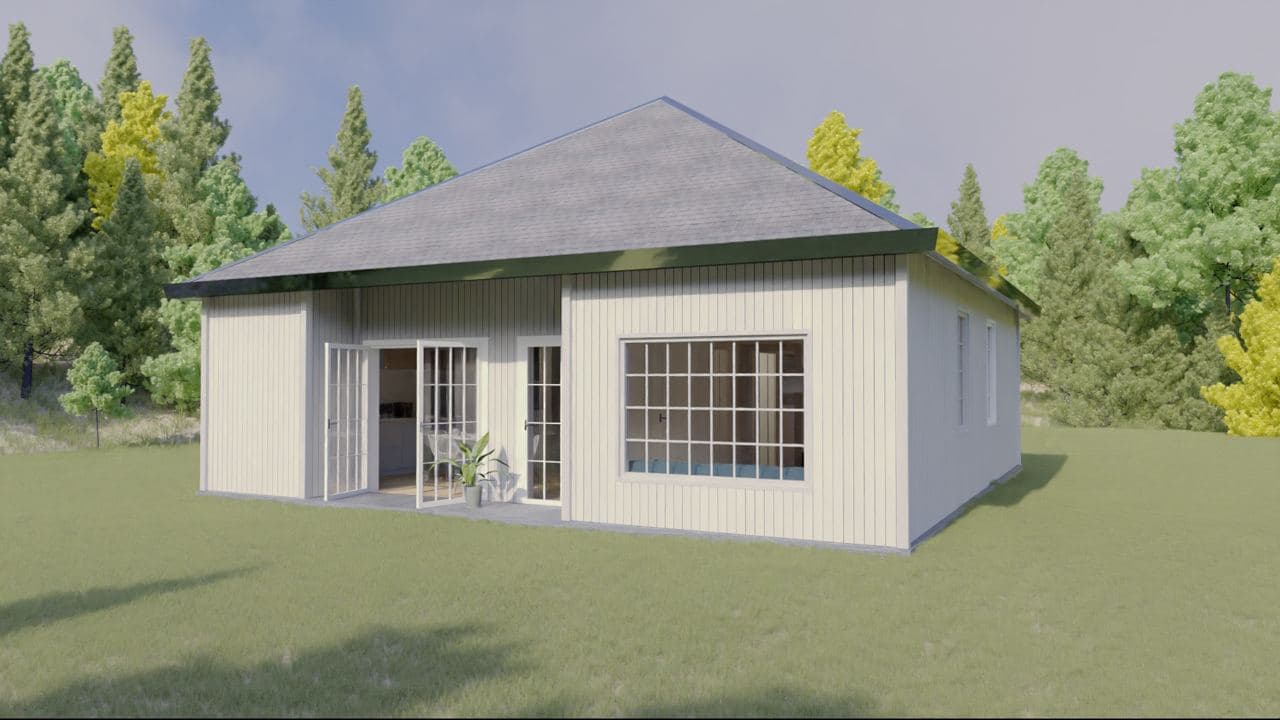 exterior view of 1000 sq ft house