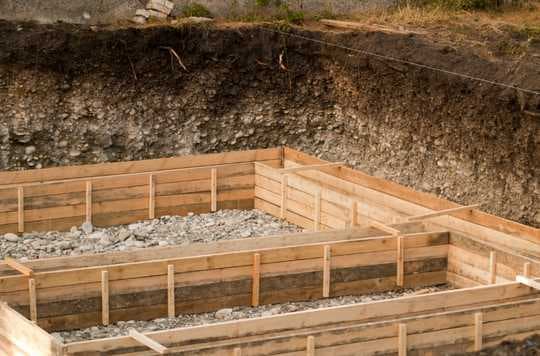 Forms for a concrete foundation