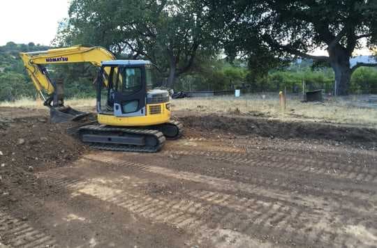Site grading for foundation