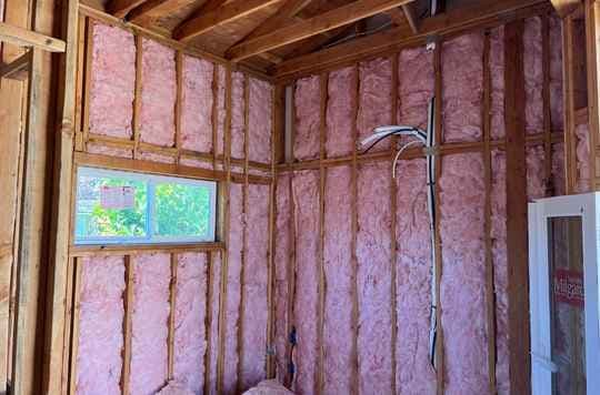 Insulation of a granny pod bedroom
