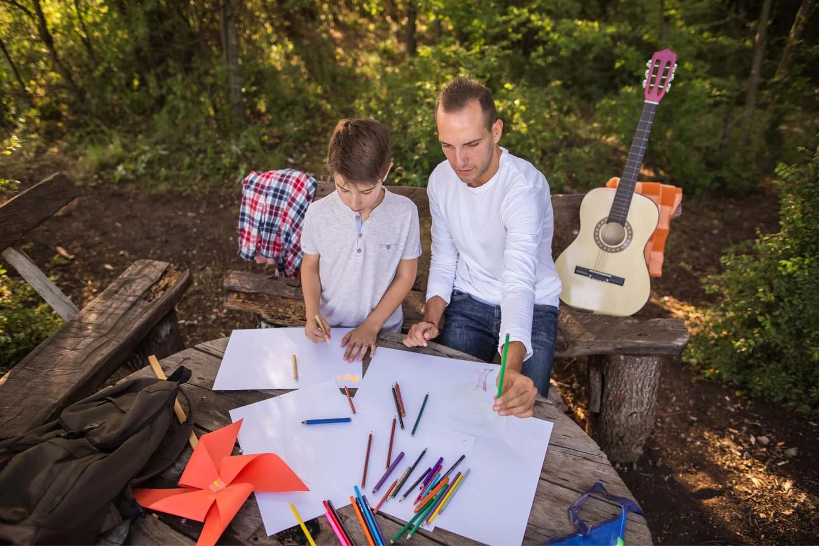 Planning a home with family members around the table