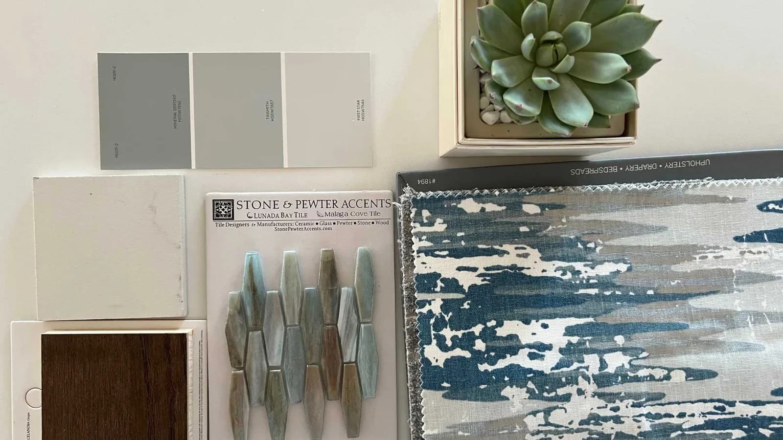 Home WiP interior design with dark floors and gray paint