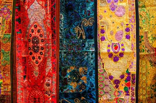 India-inspired fabric for home office decor