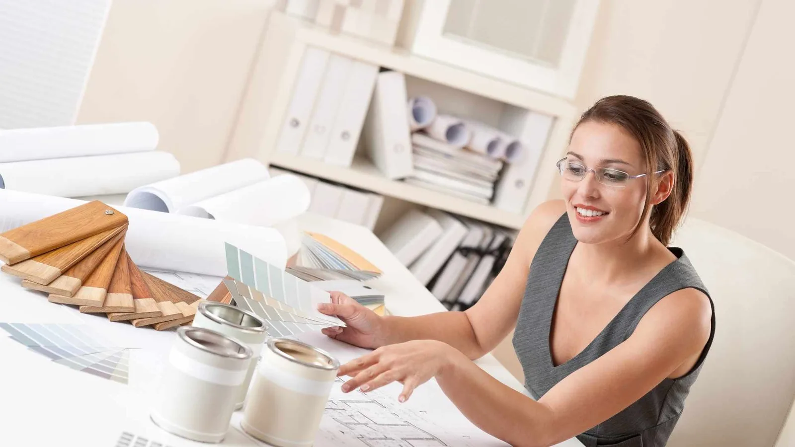 interior finishes selection with designer
