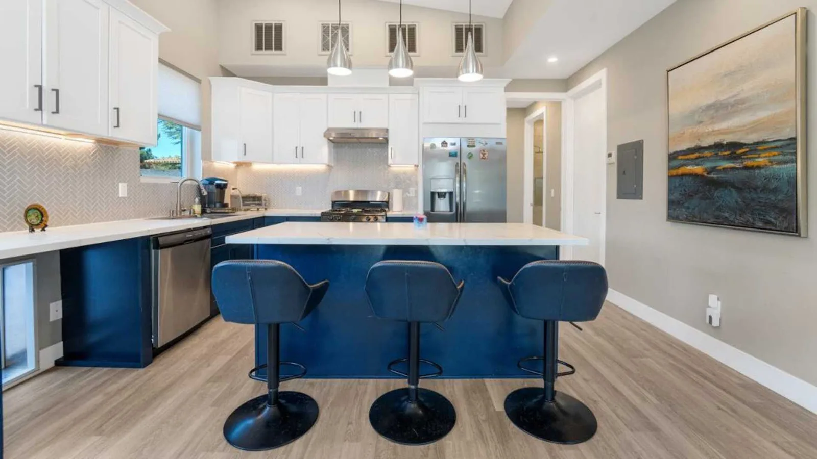 kitchen in 1000 sq ft 3 bed 2 bath ADU