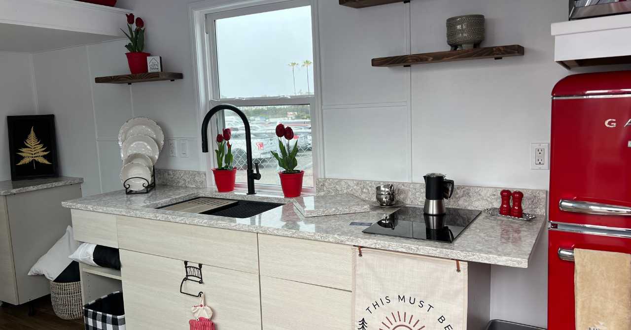 kitchen in a tiny house
