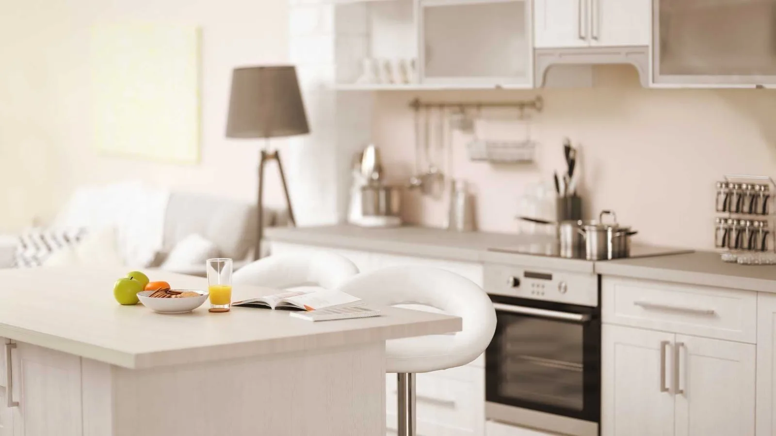 Kitchen with island and oven