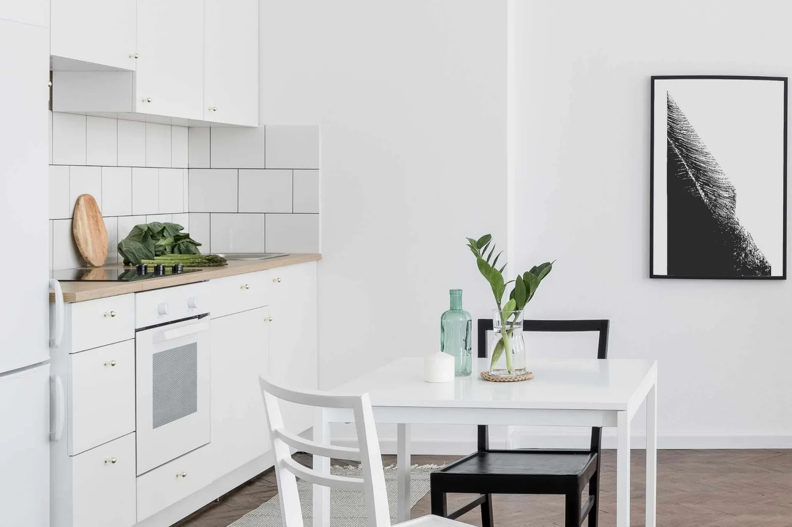 kitchenette in a converted garage