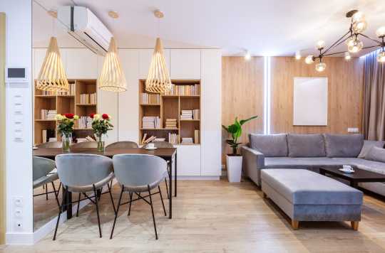 Living room in tiny home