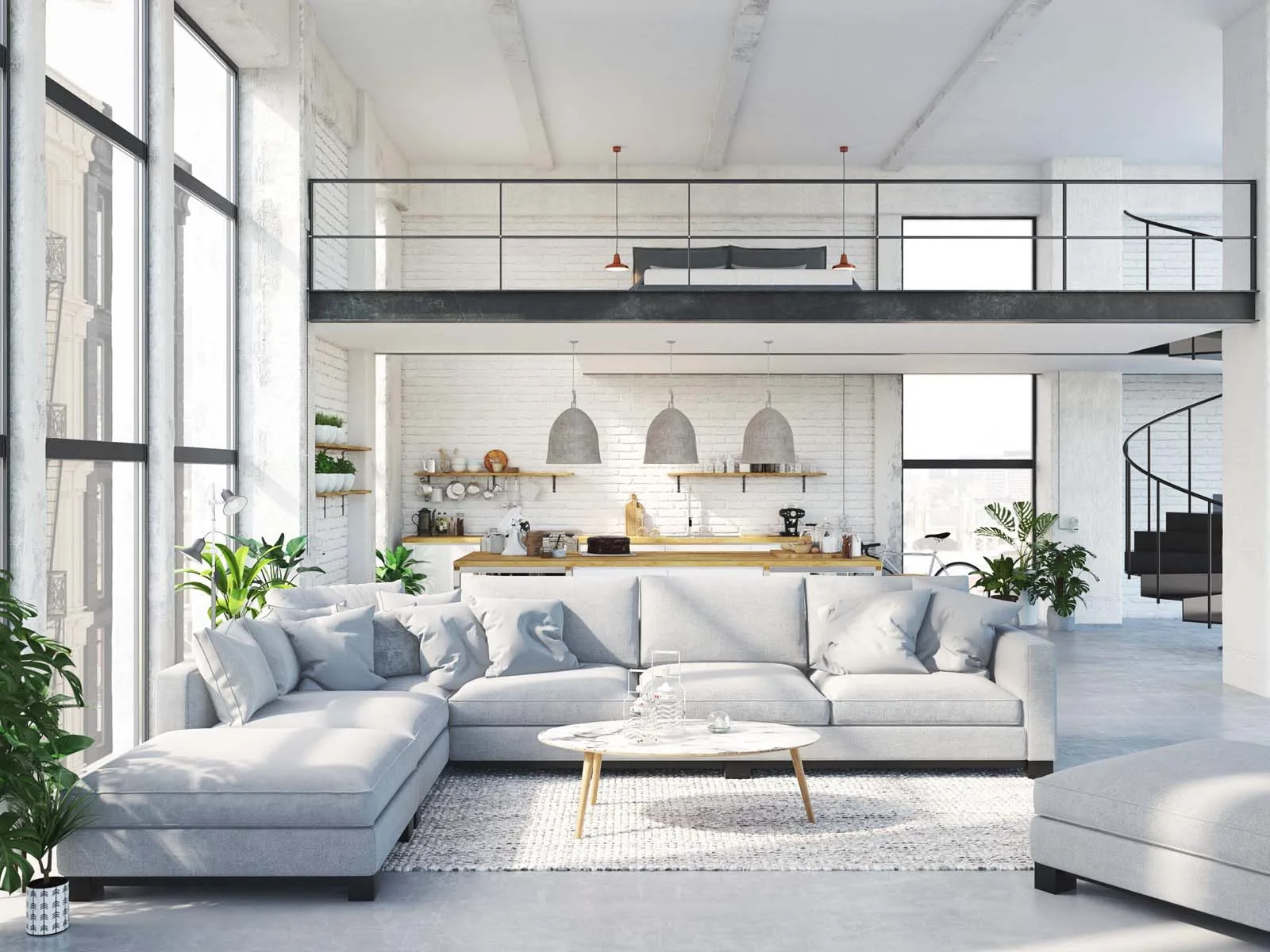 ADU garage conversion with loft