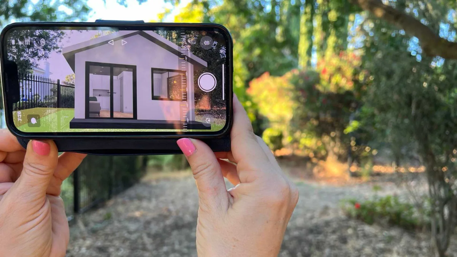 Build homes with help of AR - looking at ADU through iPhone with AR