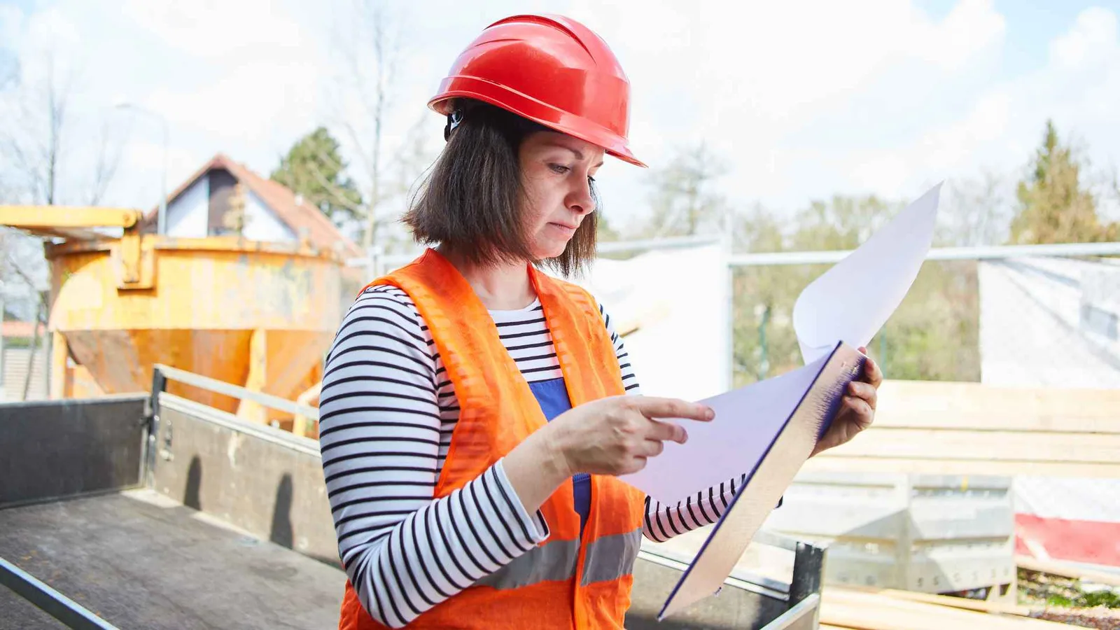 Looking at checklist for new home construction