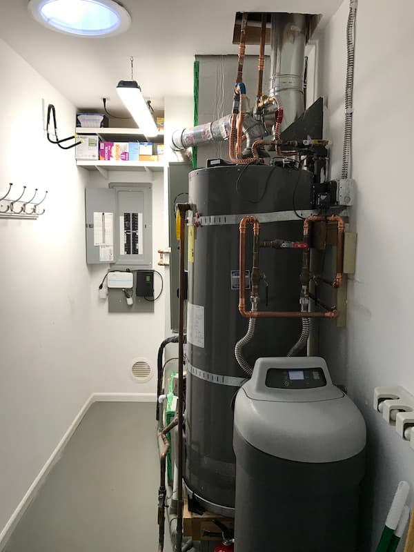 mechanical room with subpanel after electrical panel upgrade