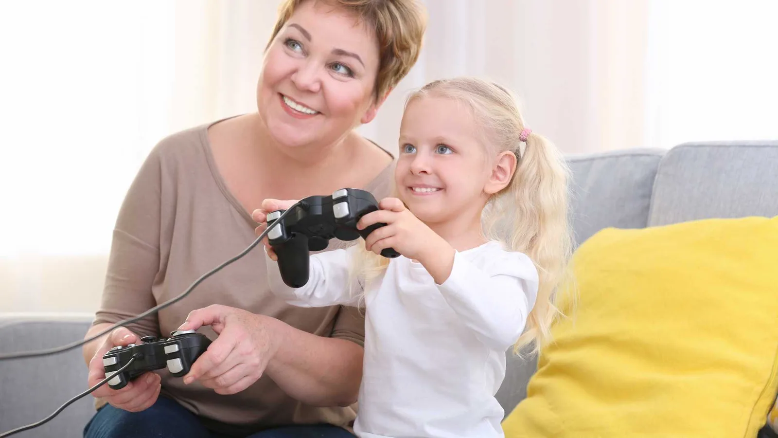 modern granny with Xbox