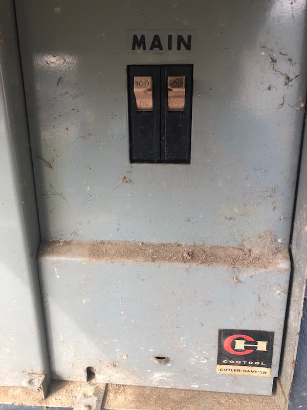 old 100A electrical panel