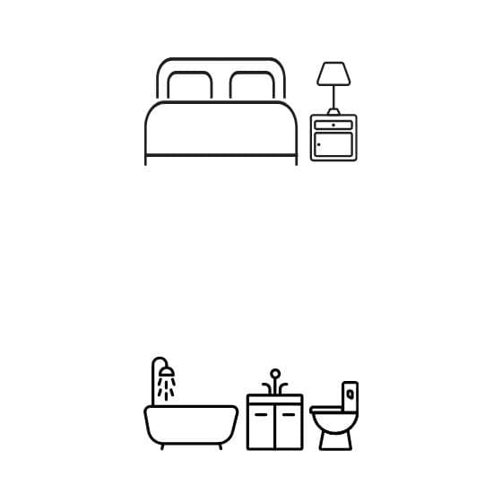 One bedroom one bathroom ADU plan