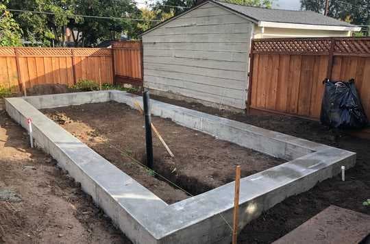 poured foundation for modular ADU