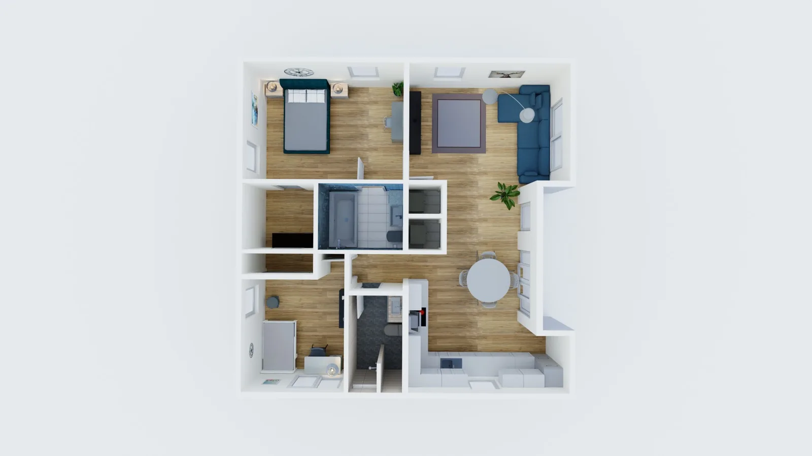 Pre-approved 1000 sq ft ADU master floor plan in San Jose