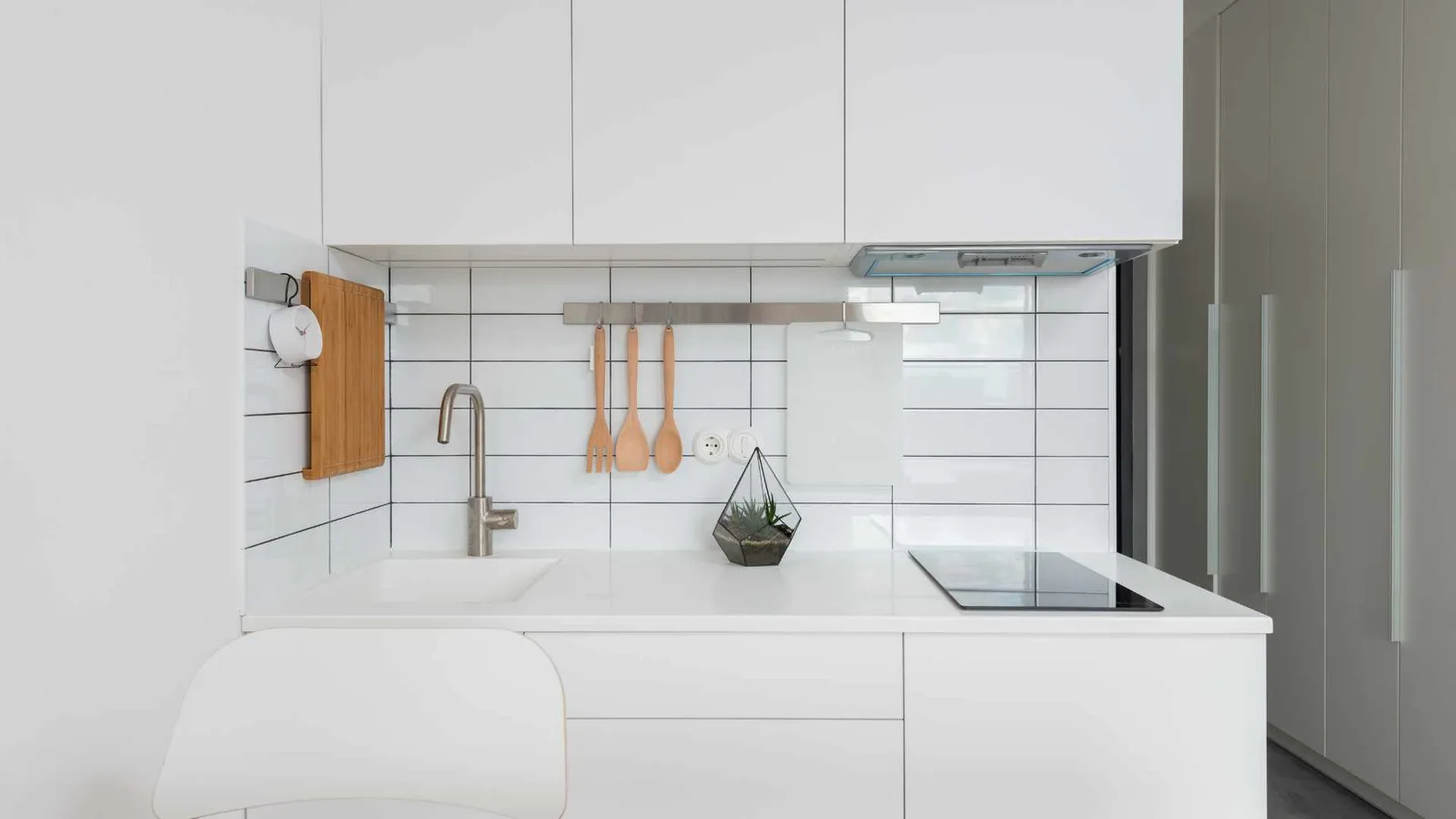 Smallest kitchen and built ins in tiny house