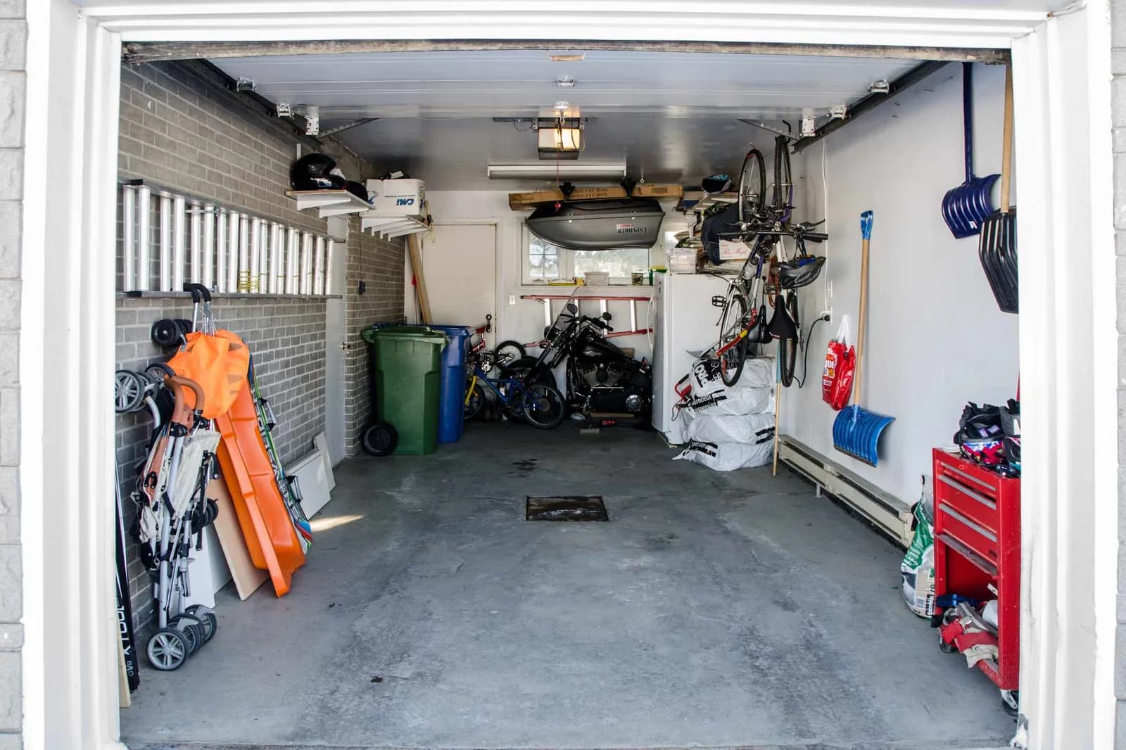 space in a garage