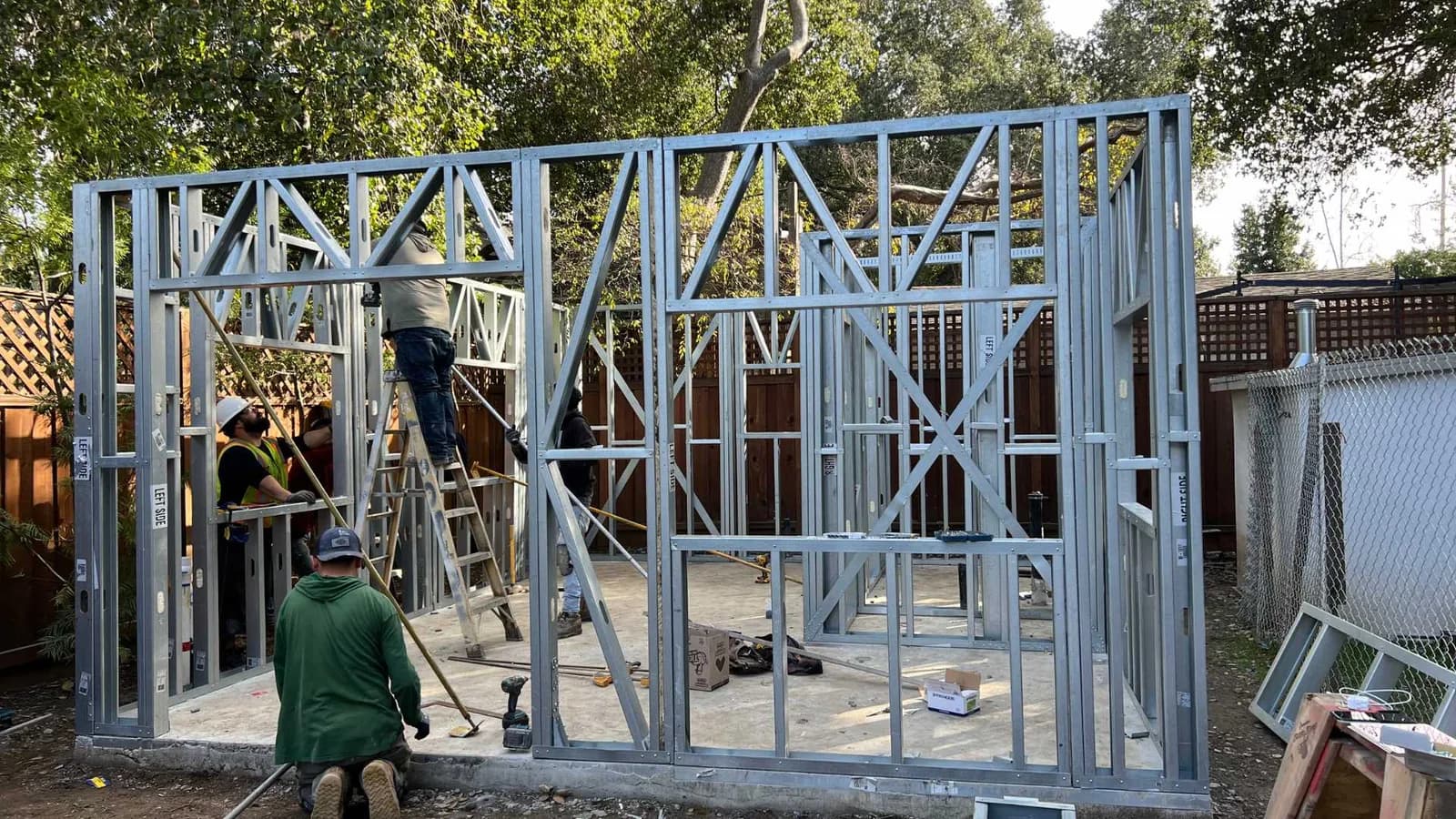 studio ADU with Livio steel frames