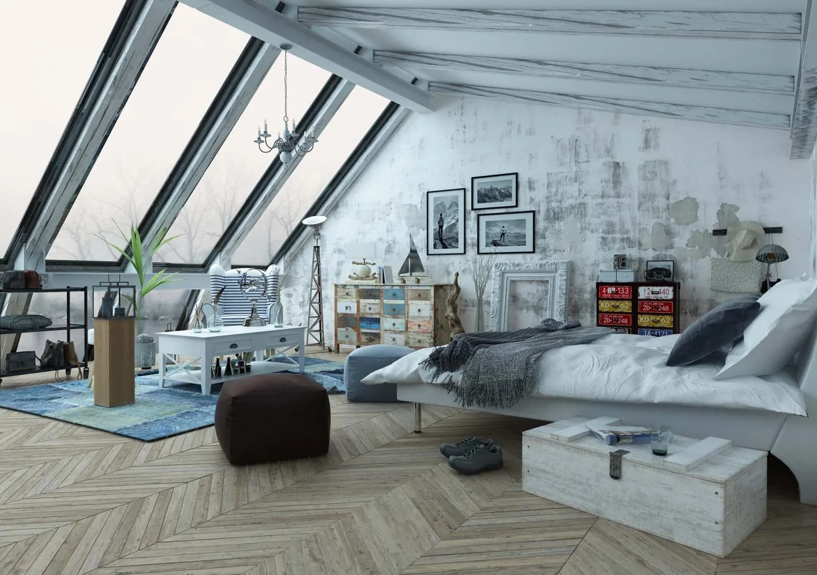 interior de estudio para una ampliación de vivienda