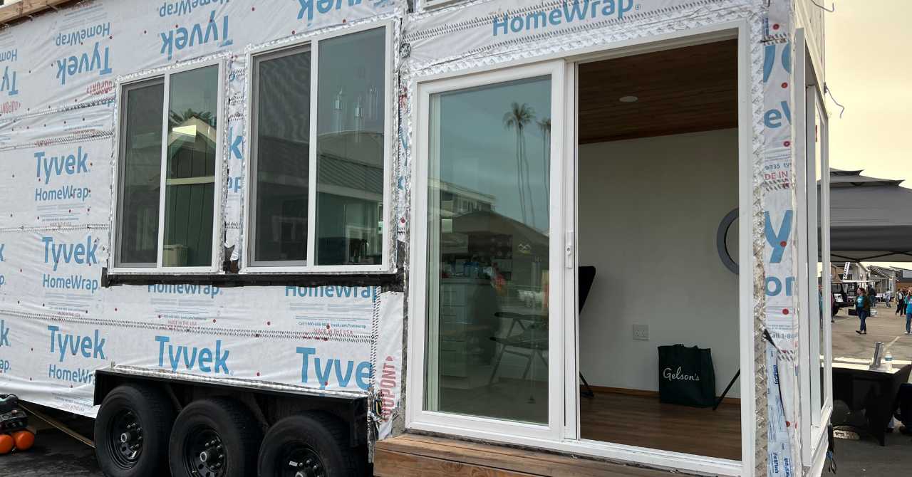tiny house in homewrap