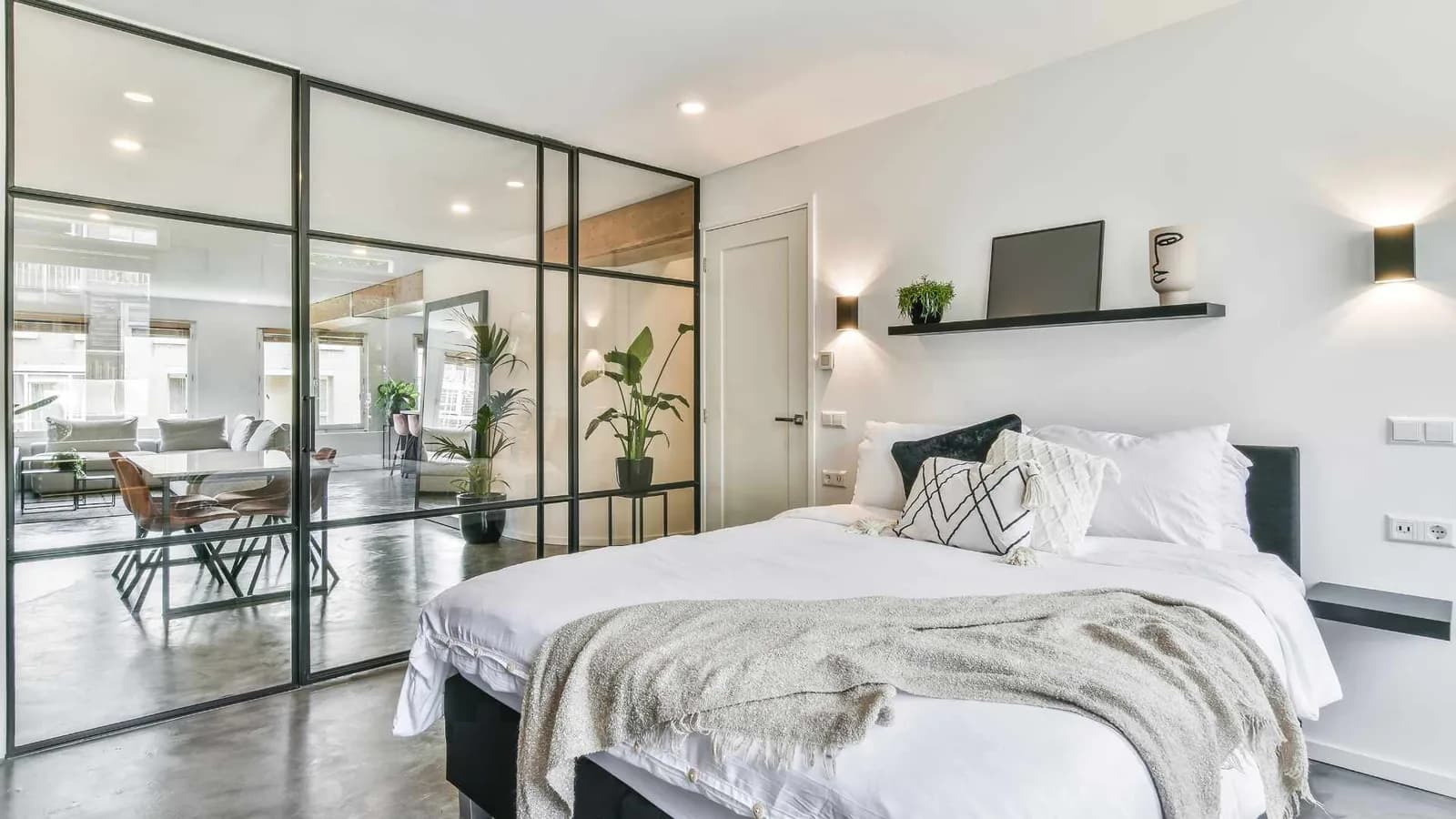 transparent room divider for small spaces